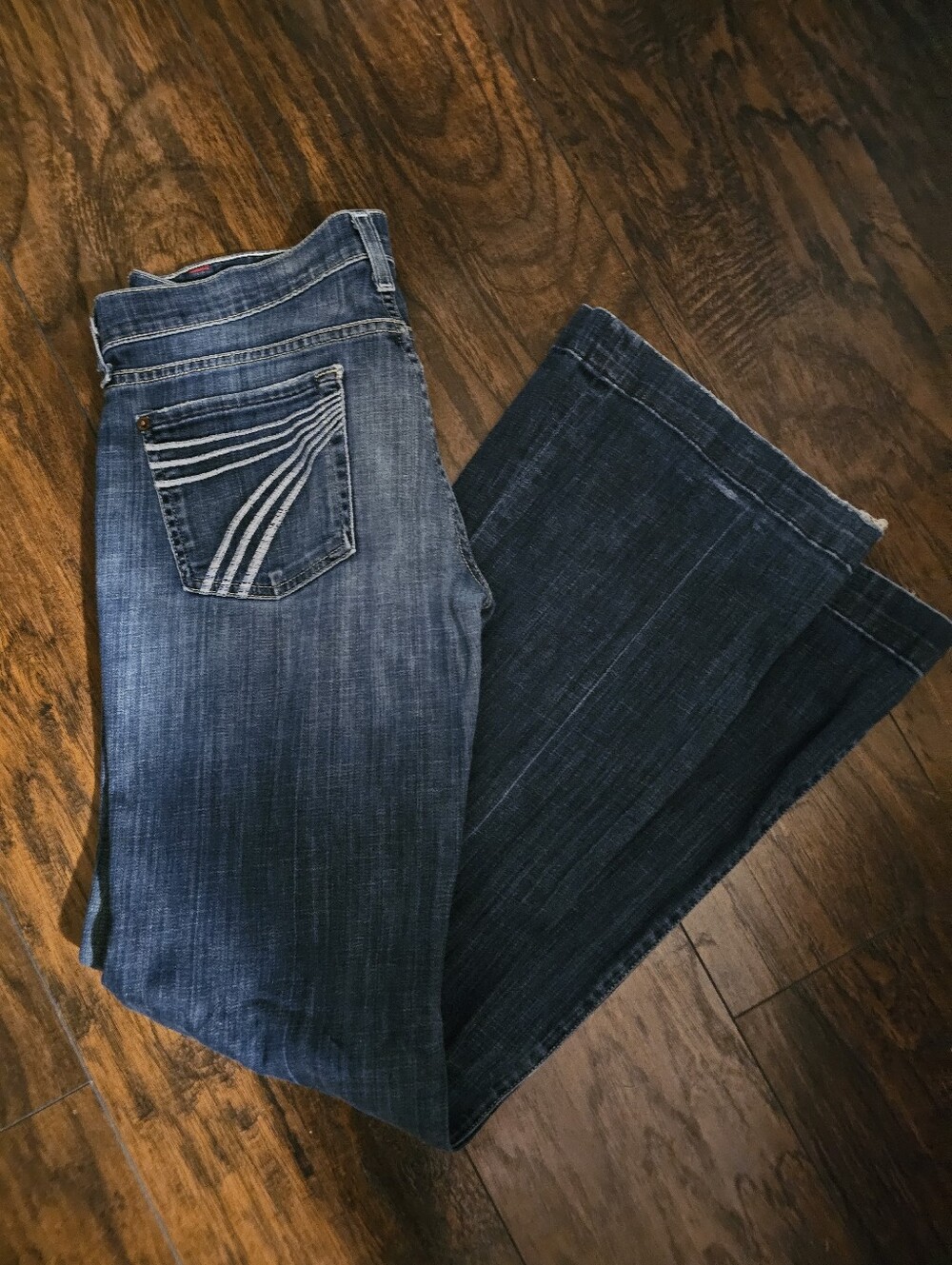 7 For All Mankind Women's Two-Toned Jeans